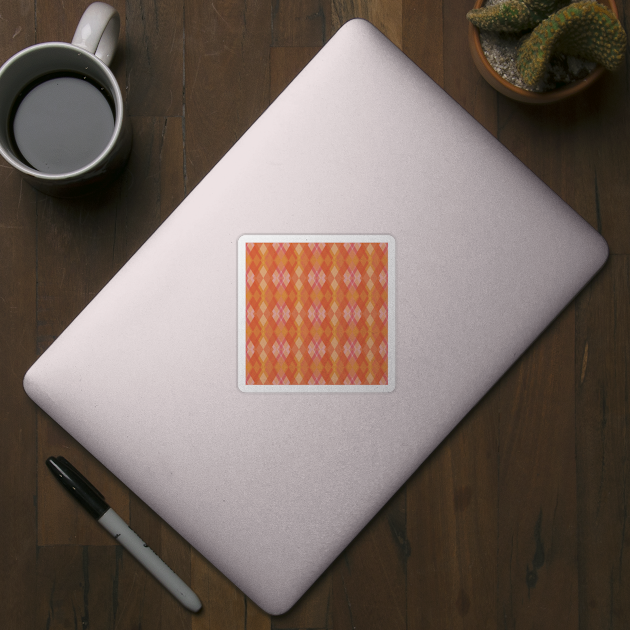 Peach Plaid Pattern by StephersMc